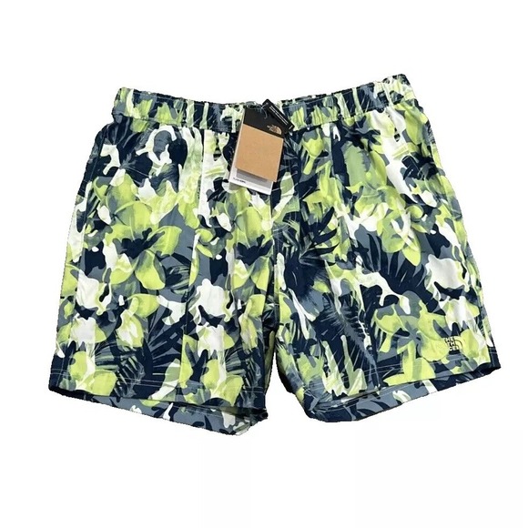 The North Face Shorts Mens Large Class V Pull-On Green Tropical Camo Printed - Picture 1 of 13